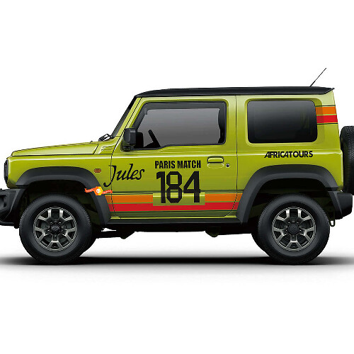 Dual Retro Side Stripes Vinyl Decal Kit for Suzuki JIMNY 