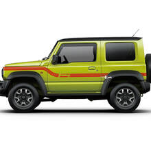 Pair Suzuki JIMNY Side Stripes Doors Front Fender Rear Fender decal Logo Lines sticker graphics
 3