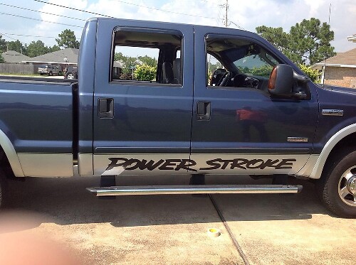 Power Stroke Style Door Vinyl Decal for Musclecar Super Duty