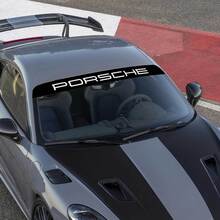 Porsche Logo Windshield with Background Stripes Kit Decal Sticker
 2