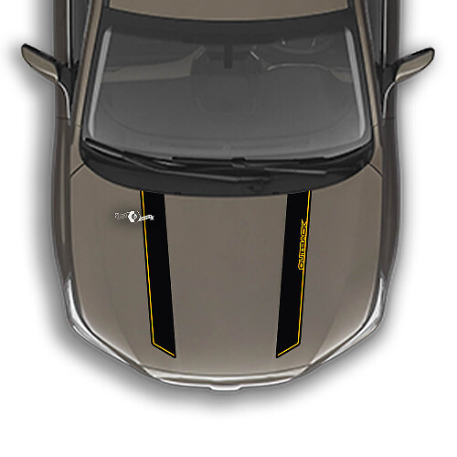 Hood Dual pin Stripe Vinyl Decal Graphics Sticker fit to Suba Outback 2
