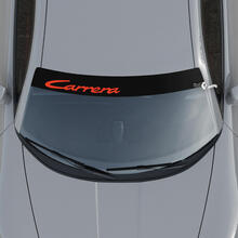 Porsche Carrera Logo Windshield with Background Stripes Kit Decal Sticker
 2