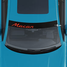 Porsche Macan Logo Windshield with Background Stripes Kit Decal Sticker
 2