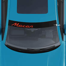 Porsche Macan Logo Windshield with Background Stripes Kit Decal Sticker
 2