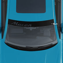 Porsche Macan Logo Windshield with Background Stripes Kit Decal Sticker
 3