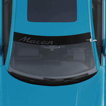 Porsche Macan Logo Windshield with Background Stripes Kit Decal Sticker
 3