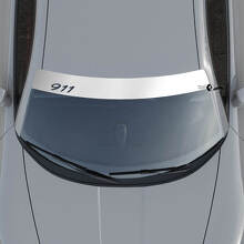 911 Logo Windscreen with Background Stripes Kit Decal Sticker 2 For Porsche 911 2