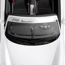 Porsche 718 Spyder Logo Windshield with Background Stripes Kit Decal Sticker
 2