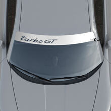 Porsche Turbo GT Logo Windshield with Background Stripes Kit Decal Sticker
 2