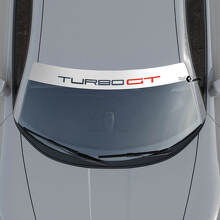 Turbo GT Lettering Windshield Vinyl Decal Sticker 2 For Porsche 911 Turbo GT 2