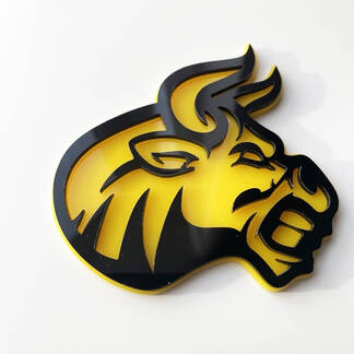 Custom 3D Badge Bull Angry logo Fender Badges Emblem
 1