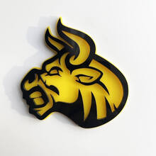 Custom 3D Badge Bull Angry logo Fender Badges Emblem
 4