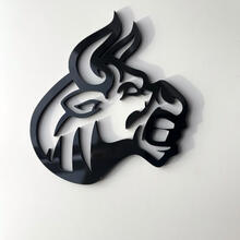 Custom 3D Badge Bull Angry logo Fender Badges Emblem
 3