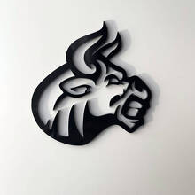 Gloss Black Angry Bull 3D Fender Badge Emblem_4