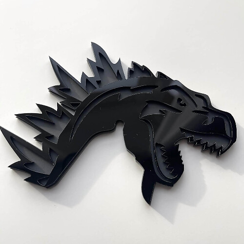 Personnalisé Badge 3D Godzilla Logo Furieux Badges d'Aile Emblème 2