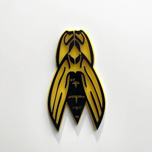 Custom Bee Wasp Logo 3D Fender Badge Emblem