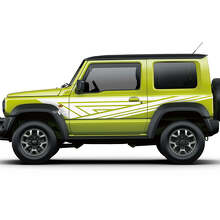 Abstract Lines Side Graphics Doors Decal Sticker For Suzuki JIMNY 2