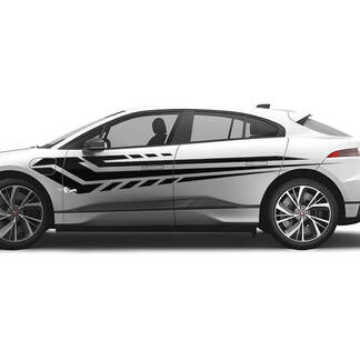 Jaguar I Pace Side Modern Graphics Doors decal Logo Lines sticker
