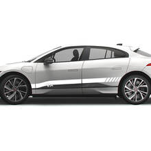 Jaguar I Pace Side Checkered Stripe Graphics Doors decal Logo Lines sticker 2
 3