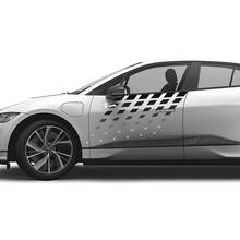 Jaguar I-Pace Side Doors Gradient Checkered Color Stripes Graphics decal Logo sticker
 2