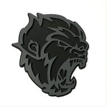 Angry Yeti Sasquatch Bigfoot 3D Badge Grey vs Black Fender Badges Emblem
 4