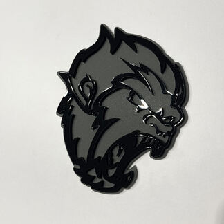 Angry Yeti Sasquatch Bigfoot 3D Badge Black vs Grey Fender Badges Emblem
 1