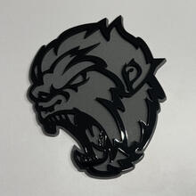 Angry Yeti Sasquatch Bigfoot 3D Badge Black vs Grey Fender Badges Emblem
 4