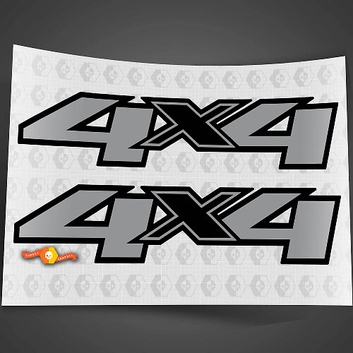 4X4 Logo Monochrome Style Side Vinyl Decal Sticker