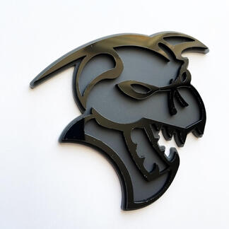 Hellcat Demon 3D Badge Black vs Grey Fender Badges Emblem
 1