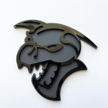 Hellcat Demon 3D Badge Black vs Grey Fender Badges Emblem
 3