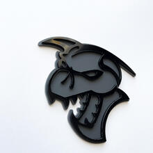 Hellcat Demon 3D Badge Black vs Grey Fender Badges Emblem
 4