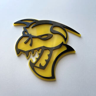 Hellcat Demon 3D Badge Black vs Yellow Fender Badges Emblem
