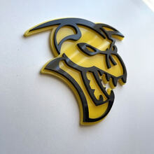 Hellcat Demon 3D Badge Black vs Yellow Fender Badges Emblem
 3