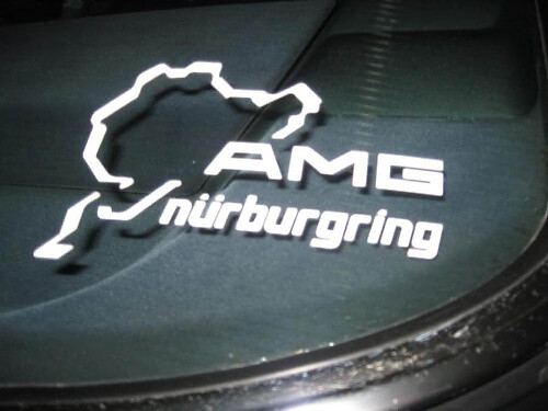 AMG Style Nürburgring Ring Window Decal Pair for Mercedes-Benz