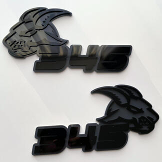 Goat 345 HEMI 3D Badge Black vs Grey Fender Badges Emblem
 1