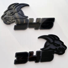 Goat 345 HEMI 3D Badge Black vs Grey Fender Badges Emblem
 2