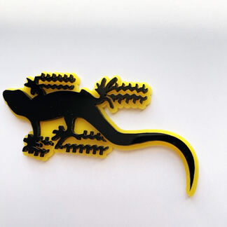 Gecko 3D Badge Black vs Yellow Fender Badges Emblem
