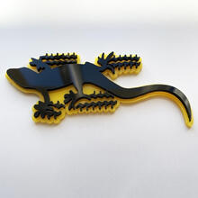 Gecko 3D Badge Black vs Yellow Fender Badges Emblem
 4