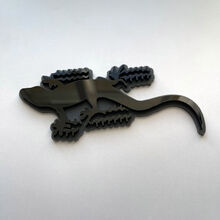 Gecko 3D Badge Black vs Grey Fender Badges Emblem
 3