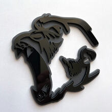 Gorilla Angry 3D Badge Black vs Grey Fender Badges Emblem
 2