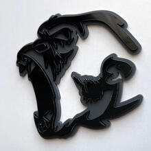 Gorilla Angry 3D Badge Black vs Grey Fender Badges Emblem
 4