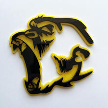 Gorilla Angry 3D Badge Black vs Grey Fender Badges Emblem
 4