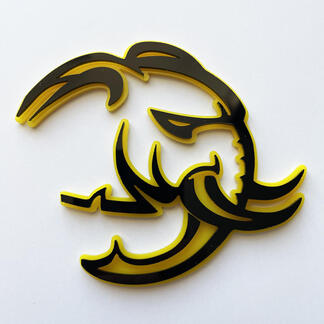 HellElephant 3D Badge Black vs Yellow Fender Badges Emblem
 1