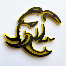 HellElephant 3D Badge Black vs Yellow Fender Badges Emblem
 2