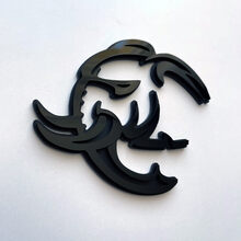 HellElephant 3D Badge Black vs Black Fender Badges Emblem
 2