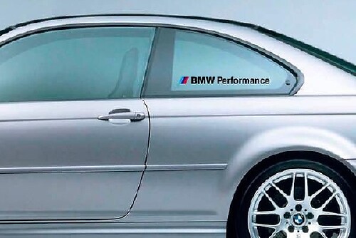 PAIR BMW Performance M3 M5 E34 E36 E39 E46 E60 E70 E90 Window Decal sticker logo
