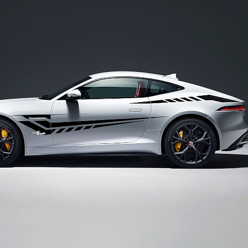 Jaguar F-Type R Side Strobe Stripes Racing Graphics Doors decal Logo sticker
