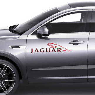 Pair Jaguar E-Pace Side Doors Logo Graphics decal Logo Sticker 2 Colors
