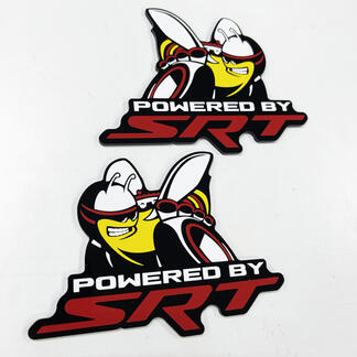 Powered by SRT Scat Pack Bee Dodge Charger Challenger Badge Fender Badges Emblem
