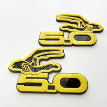 COYOTE 5.0 Fender Badges Emblem 3D Badge Black vs Yellow 2
 4
